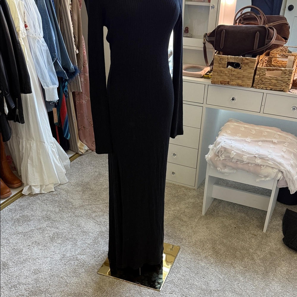 Reformation Black Long Sleeve Dress size small - Picture 3 of 7